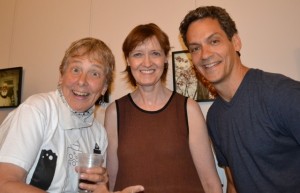 Artist Marty Cooper with Gallery Coordinators Kathryn Ralph and Michael Alicia